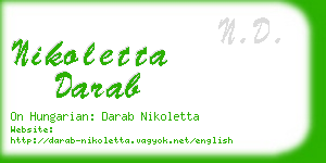 nikoletta darab business card